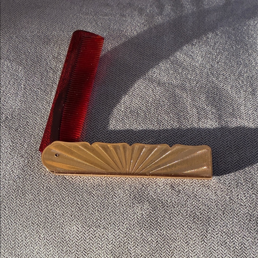 Stratton England Folding Hair Comb Case Vintage Rare EUC - Picture 4 of 7